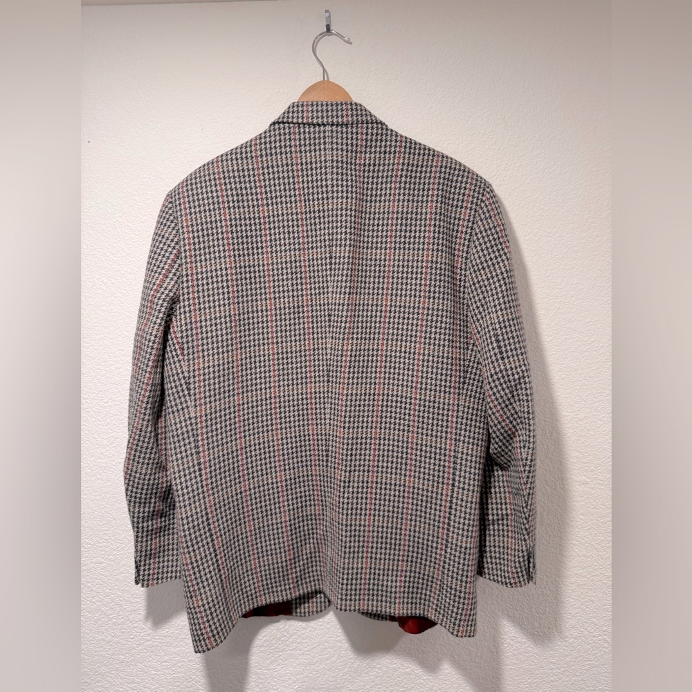 UNITED COLORS OF BENETTON Vintage Made in Italy Houndstooth Blazer - Picture 2 of 6